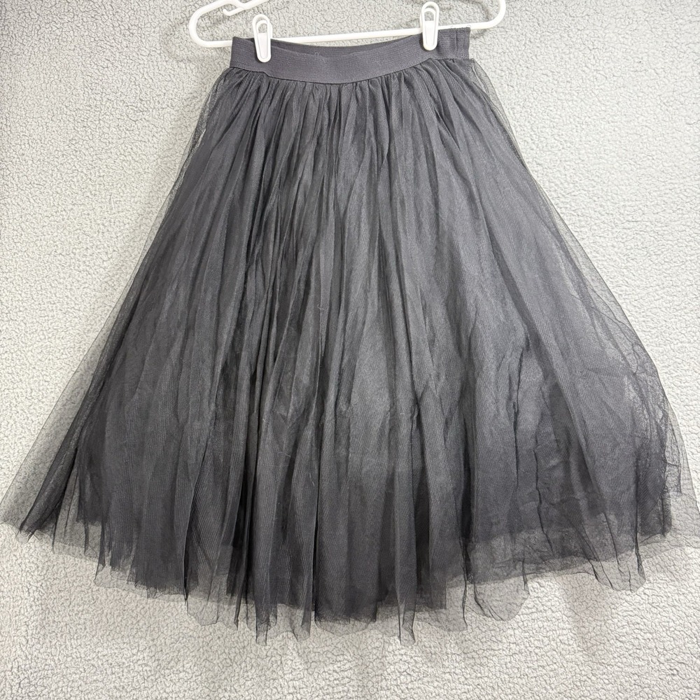 Bailey 44 Women's S Black Tulle Full Midi Skirt Ballet Whimsygoth Dark Romantic - Picture 3 of 15